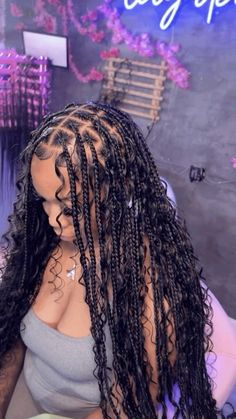 Knotless Braids Hairstyles, Boho Braided Hairstyles, Long Braided Hairstyles, Braided Hairstyles For Black Women Cornrows, Big Box Braids Hairstyles, Box Braids Hairstyles For Black Women, Braided Cornrow Hairstyles