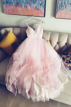 Pink Tulle Evening Dress, Kids Gowns, Tulle Pink, Evening Dress Long, Pink Evening Dress, Prom Dresses 2018, Custom Prom Dress, Tulle Evening Dress, Blushing Bride