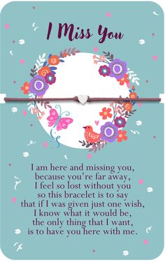 a greeting card for someone who is missing their wedding ring and the words i miss you are