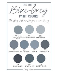 the top 10 blue grey paint colors