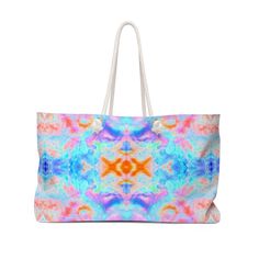 Planning a trip to the beach to soak up the sun? Take the Fridge Art Boutique Weekender Bag with you to carry all of your beachy accouterments in style! These colorful bags are also perfect for a weekend getaway, staycation, or going to the gym. These FAB art bags are spacious, measuring 24" x13", and made from 100% spun polyester with a Cream sheeting interior lining. Go out on the town in style with these exciting accessories by Artist and Designer Le'Kenne! .: 100% Spun Polyester .: T-bottom Fridge Art, Art Bags, Art Boutique, Soak Up The Sun, Colorful Bags, Art Bag, Planning A Trip, Choose Happy, Weekend Getaway