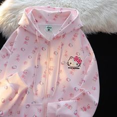 Hello Kitty Pink Outfit, Hello Kitty Zip Up Hoodie, Hello Kitty Clothing, Sanrio Hoodie, Sanrio Jacket, Hello Kitty Outfits, Hello Kitty Cardigan, Hello Kitty Jacket, Hello Kitty Sweater