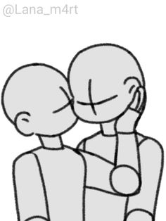 a drawing of two people hugging each other with the caption that says, i love you