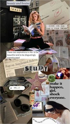 a collage of photos with the words study on them and images of people reading books