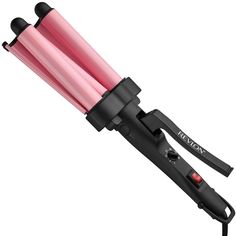 Product details ​Create deep, luxurious waves that last from early morning until late night with the 3-Barrel 1 inch Tourmaline Ceramic Jumbo Waver. Barrels with three coats of ceramic heat help reduce heat damage. This Jumbo Waver lets you style large sections of hair fast and the unique, extra-wide middle barrel produces the deepest, smoothest waves for a professional finish. Select the ideal styling level for your hair from 30 heat settings up to 420º degrees F for precise control in all hair types. When you’ve achieved the perfect look, just press the barrels together, push the Locking Ring up, and conveniently store your Jumbo Waver. TOURMALINE CERAMIC COATING: Helps reduce damage from over-styling with even heat distribution that helps seal the hair cuticle and boost shine. LONG-LAST Hair Waver, Hair Issues, Ceramic Hair, Mega Hair, Herbal Hair, Salon Style, Ceramic Coating, Pink Brand, All Hair Types