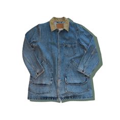 -Levi’s -Denim -Oversize Jacket -S -Premium Dark Wash Pre-washed Outerwear For Fall, Faded Denim Outerwear With Pockets, Fall Washed Blue Pre-washed Outerwear, Retro Washed Denim Blue Outerwear, Washed Blue Outerwear With Patch Pockets For Fall, Classic Medium Wash Outerwear For Everyday, Classic Medium Wash Everyday Outerwear, Classic Everyday Outerwear In Medium Wash, Oversized Light Wash Outerwear With Patch Pockets