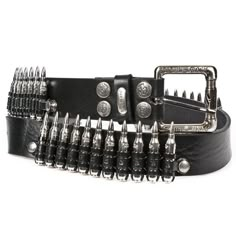 Bullet Belt, New Rock Boots, Accessory Inspo, Rock Boots, Biker Jewelry, New Rock, Studded Belt, Black Leather Belt