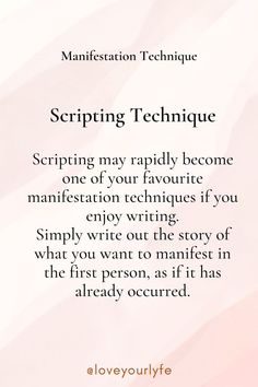 a pink and white striped background with the words scripting technique on it's side