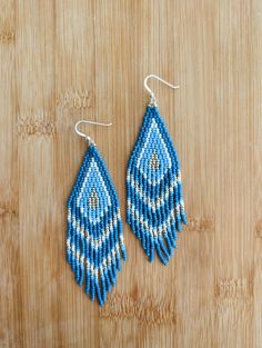 Turquoise Beaded Earrings With Tassels For Gift, Turquoise Tassel Earrings With Dangling Beads For Gifts, Turquoise Earrings With Tassels And Round Beads, Turquoise Tassel Earrings With Colorful Beads As Gift, Beaded Fringe Earrings, Jade Ring, Bohemian Earrings, Beaded Fringe, Ear Hook