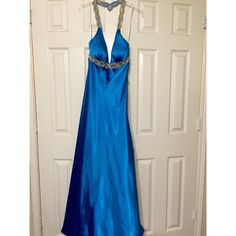 Beautiful Blue Formal Long Dress Still Has Tags! Colorful Dresses Formal, Dresses Backless, Halter Formal Dress, Long Dress, Formal Dresses Long, Formal Dresses, Womens Dresses, Blue, Women Shopping