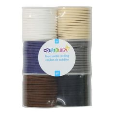 four different colors of wax cord in a package on a white background with the words creme