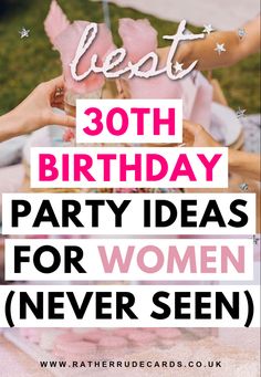 Women’s 30th birthday party ideas for her special day 10 Year Birthday Party Ideas For Girl, Double Digits Birthday Ideas, Double Digit Birthday Ideas, 85th Birthday Party Ideas, 30th Birthday Party Women, Food And Desserts