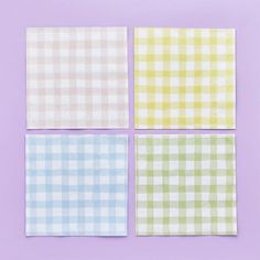 Gingham Paper Napkins - Ellie and Piper Pastel Theme Party, Summer Picnic Party, Gingham Party, Personalised Sweets, Pastel Gingham, Gingham Napkins, Birthday Party Accessories, Summer Picnics, Yellow Gingham