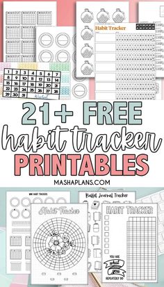 the printables for this free habit tracker are perfect to use