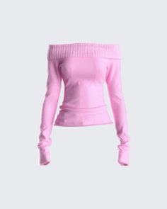 Winter Long Sleeve Stretch Off-shoulder Top, Stretch Long Sleeve Off-shoulder Top For Winter, Stretch Off-shoulder Top For Winter, Spring Off-shoulder Sweater, Casual Off-shoulder Foldover Top For Fall, Trendy Off-shoulder Knit Top, Chic Fitted Pink Off-shoulder Top, Chic Pink Fitted Off-shoulder Top, Trendy Stretch Off-shoulder Sweater