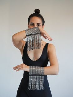 Elegant Shiny Arm Sleeves With Tassel, Black Body Jewelry - Etsy Turkey Trendy Summer Party Body Jewelry, Glamorous Silver Body Jewelry For Party, Silver Rave Jewelry For Party, Trendy Summer Party Bracelets, Adjustable Bracelets For Party Festival, Adjustable Bracelets For Party And Festival, Dance Lover, Festival Accessories, Arm Sleeves