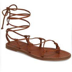 Nwot Madewell "The Boardwalk" Lace Up Sandals Made Of Rich, Smooth Leather With Tassel-Trimmed Gladiator Laces And Knotted Posts, These Sandals Are Destined To Be The Pair You Reach For As Often As Your Favorite Jeans. Leather Upper. Man-Made Sole. Pet & Smoke Free Home Brown Lace-up Sandals With Leather Footbed For Summer, Leather Lace-up Sandals With Round Toe For Vacation, Leather Ankle Strap Lace-up Sandals For Vacation, Flat Heel Leather Lace-up Sandals For Beach, Leather Ankle Strap Lace-up Sandals For Beach, Summer Leather Lace-up Sandals With Ankle Strap, Leather Lace-up Sandals With Single Toe Strap For Vacation, Leather Lace-up Sandals For Vacation With Single Toe Strap, Brown Leather Sandals For Summer Outings