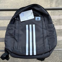 Brand New Adidas Backpack Sporty Bags With Adjustable Strap For Students, Adidas Everyday Bags For Back To School, Sporty Shoulder Bag For School In Backpack Style, Black Shoulder Backpack For Back To School, Black Shoulder Bag Backpack For Back To School, Adidas Rectangular Backpack For Everyday Use, Adidas Backpack For Everyday And Back To School, Adidas Functional Backpack For Everyday Use, Black Standard Backpack For Back To School