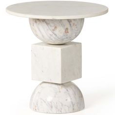 Neda End Table, Polished White Marble-High Fashion Home Marble End Tables, Marble Polishing, Mcgee & Co, Marble Side Tables, Modern Side Table, High Fashion Home, Four Hands, Burke Decor, Modern Furniture Living Room