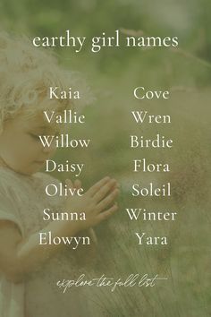 Searching for a list of the perfect unique earthy baby girl names? Then you'll LOVE these unique boho girl names with meanings. From the most pretty, whimsical, nature-inspired girl names on our list to some of my favorite LESSER KNOWN earthy baby names for girls! Earthy Girl Names, Nature Inspired Names, Rare Roses, Leafy Plants, Unique Baby Names, Moon Sun