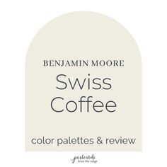 the logo for swiss coffee, which is available in white and grey colors with black lettering