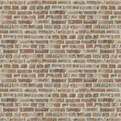 an old brick wall is shown in this image