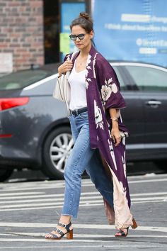 Kimono And Jeans, Katie Holmes Style, Restless Sleepers, Boho Mode