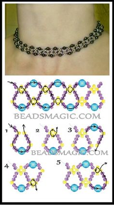 the instructions for making beaded necklaces with beads