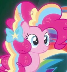 a pinkie pony with stars on it's head