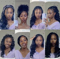 Hair Quince, Hairstyles With Crown, Quince Hairstyles With Crown, Hairstyles Bun, Box Braids Hairstyles For Black Women, Cute Box Braids Hairstyles, Quince Hairstyles, Pelo Afro, Protective Hairstyles Braids