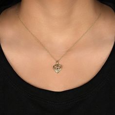 10K YELLOW GOLD WITH 1/10ct DIAMONDS 18” ROPE CHAIN 10K Gold Diamond Double Heart Pendant Necklace for Women (1/10 ct), 10K Yellow, Rose or White Gold Pendant 10k yellow gold heart encasing a diamond heart and accented with round white diamonds (1/10 ct) 18" 10k Yellow Gold Rope Chain Spring Ring Closure Ideal present for the woman you adore - wife, daughter, mother, sister, friend or yourself GENUINE DIAMONDS: Our Jewelry is made with 100% Eco-Friendly Materials. Our diamonds are genuine, ethic Gold Heart Pendant Diamond Necklace, Rose Gold Heart Cut Tarnish Resistant Necklace, Rose Gold Tarnish-resistant Heart Necklace For Anniversary, Rose Gold Tarnish Resistant Heart Cut Necklace, Gold Heart Cut Birthstone Jewelry, Gold Diamond-cut Heart Pendant Necklace, Gold Diamond Cut Heart Pendant Necklace, Gold Diamond Necklace With Heart Cut And Diamond Accents, Gold Heart Pendant Jewelry With Diamond Accents