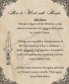 a poem written on parchment paper with an image of a knife and the words alice's witch heart