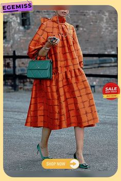 Lantern Sleeve Turtleneck Plaid Elegant Midi Dress Elegant Midi Dress, Elegant Midi Dresses, Lantern Sleeve, Lantern Sleeves, Color Orange, Lanterns, Turtle Neck, Midi Dress, Plaid