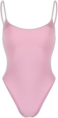 Swimsuit Pink, Pink Swimsuit, U Neck, Pink