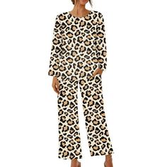 clearance under $5 Clothes StoreClick Here Usmixi Womens Loungewear Set Pajamas Sets for Women Vintage Leopard Print Long Sleeve Pullover Top and Pants 2 Piece Sets Ladies Homewear Sleepwear Lounge Matching Sets Deals on Sale Product Description: Style:2 Pieces Outfits,Matching Sets,Two Pieces Sets,Tracksuits Material: Polyester,Cotton,Cottonblend Gender:Womens,Ladies,Girls Season:Summer,Spring,Fall/Autumn,Winter Feature:Fashion,Casual,Cute Occasions: Casual, Traveling, Vacation, Working, Party, Multicolor Long Sleeve Loungewear Set, Multicolor Long Sleeve Lounging Set, Multicolor Long Sleeve Lounge Sets, Casual Home Sets For Fall, Long Sleeve Pajama Sets For Fall, Casual Long Sleeve Sets For Pajama Party, Casual White Pant Set For Loungewear, Long Sleeve Pajama Party Sets For Fall, White Relaxed Fit Sleepwear For Fall