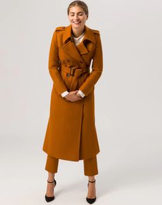 IVY & OAK Tussenmantel in Karamel | ABOUT YOU Ivy Oak, Average Body, Coat Classic, Summer Coats, Check Coat, Military Coat, Business Pants, Maxi Coat, Caramel Color