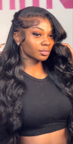 Side Part Butterfly Braid Wig, Frontal Side Part With Braid, Updo Wig Styles, Butterfly Braid Side Part, Viral Bow Hairstyle, Fishtail Side Part Wig, Side Part Sew In Fishtail Braid, Side Part Styles Wig