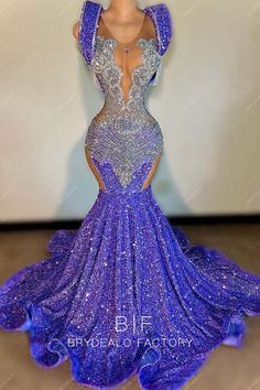 Purple And Blue Prom Dress, Purple Pageant Gown With Fitted Bodice, Gala Mermaid Dress With Rhinestones, Mermaid Dress With Rhinestones For Gala, Glamorous Purple Evening Dress With Sweep Train, Glamorous Purple Prom Gown, Rhinestone Mermaid Dress For Gala, Purple Evening Dress For Pageant And Prom Season, Purple Evening Dress For Pageant During Prom Season