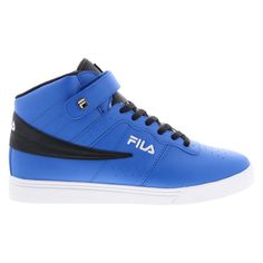 Model Name: Vulc 13 Diamo Model Number: 1fm00817-410 Material: Synthetic Color: Blue Black White Condition: New With Box Width: Medium (D, M) Fila Was Founded In 1911 In Italy By The Fila Brothers. They Are One Of The World's Largest Sportswear Manufacturing Companies. Fila Has Become Synonymous With Performance And Sophistication. They Use Premium Fabrics Designed To Radiate The Sophistication Of Italian Craftsmanship. Fila Is Committed To Standing Out, And Not Blending In. Blue Leather High-top Sneakers For Sports, Blue Leather Mid-top Skate Shoes, Blue Synthetic High-top Sneakers With Rubber Sole, Blue Leather Lace-up Skate Shoes, Blue Mid-top Synthetic Sneakers, Blue High-top Leather Skate Shoes, Casual Leather Basketball Shoes In Blue, Blue Leather High-top Skate Shoes, Blue Synthetic Mid-top Sneakers