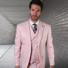 Light Pink Suit For Men Mens 2 Button Slim Fit Suit With Double Breasted Vest In Pink Classic Pink Tuxedo With Notch Lapel, Fitted Single Breasted Pink Sport Coat, Fitted Pink Single Breasted Sport Coat, Pink Fitted Single Breasted Sport Coat, Tailored Pink Tuxedo For Business, Fitted Pink Sport Coat With Notch Lapel, Pink Fitted Sport Coat With Notch Lapel, Fitted Notch Lapel Sport Coat For Groom, Pink Tailored Three-piece Suit With Notch Lapel