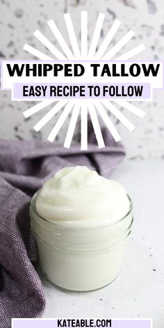 Beef Tallow Balm Recipe, Tallow Lip Balm Diy, How To Make Whipped Tallow, Diy Whipped Tallow Face Cream, Tallow Lotion Recipe With Coconut Oil, Tallow Whip Recipe, Whipped Tallow Balm Recipe, Homemade Tallow Face Moisturizer, Whipped Beef Tallow