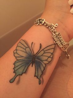 butterfly tattoo on wrist meaning Butterfly Tattoo On Wrist, Simple Butterfly Tattoo, Butterfly Tattoo Stencil, Tattoo On Wrist, 3d Butterfly Tattoo, Butterfly Hand Tattoo, Butterfly Wrist Tattoo, Butterfly Tattoo Meaning, Tattoo Wrist