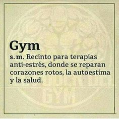 the words gym are in spanish and english