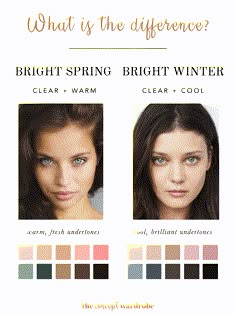 Neutrals For Cool Skin Tone, High Contrast Beauty, Winter Bright Cool Outfits, Clear Spring Neutrals, Bright Spring Neutrals, High Contrast Outfits, Bright Winter Makeup, Spring Skin Tone, Seasonal Colour Analysis