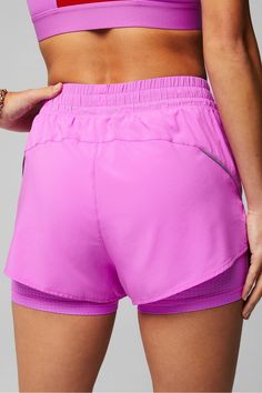 Perforated Run 2" Short Fabletics pink female Activewear >> Womens >> Bottoms >> Shorts regular Running Breathable/Chafe-Resistant/Hidden Pockets/Reflective Run Shorts, Anti Chafing, Shorts Fit, High Impact Sports Bra, Bra Cups, Active Wear For Women, High Tech, A Dream, Front Zipper