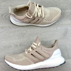 100% Authentic Adidas Shoes New With Tags (Without Box) Sporty Beige Running Shoes With Boost Midsole, Beige Lace-up Running Shoes With Boost Midsole, Beige Round Toe Running Shoes, Cream Running Shoes With Boost Midsole And Round Toe, Adidas Beige Sneakers With Boost Midsole, Adidas Ultraboost, Adidas Ultra Boost, Ultra Boost, Adidas Shoes