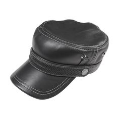 Elevate your style with this premium handcrafted leather cap, designed for those who appreciate quality and classic design. Made from 100% genuine leather, this cap offers a perfect blend of durability, comfort, and timeless fashion. Features: *Material: Crafted from high-quality, smooth black leather that is both sturdy and soft to the touch. *Design: The cap boasts a structured flat crown and a slightly curved visor, embodying a classic biker aesthetic. *Adjustable Fit: Equipped with a back st Biker Aesthetic, Military Cap, Style Rock, Rocker Style, Leather Cap, Handcrafted Leather, Gift For Dad, Winter Hat, Style Classic