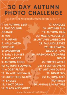 the 30 day autumn photo challenge