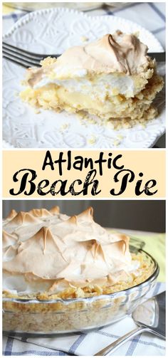 an image of a pie with the words atlantic beach pie on top and below it