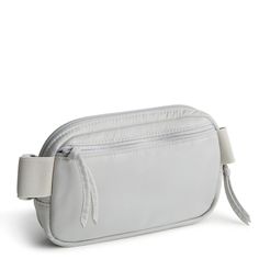 The Woodward Small Belt Bag is the perfect blend of style and functionality for those who prefer a hands-free approach to carrying their essentials. Compact yet versatile, this sleek accessory offers convenient storage for your must-have items while adding a fashionable touch to any outfit. Whether you're out for a walk, exploring a new city or dancing the night away, our belt bag keeps your essentials close at hand and your style on point. Vera Bradley Woodward Small Belt Bag in Gray Versatile Travel Accessories With Functional Pockets, Everyday Pouch Bags With Functional Pockets, Versatile Travel Accessories With Zipper Pocket, Nylon Bags With Cell Phone Pocket For Daily Use, Nylon Pouch Bags For Everyday Use, Functional Everyday Belt Shoulder Bag, Functional Everyday Shoulder Belt Bag, Versatile Travel Accessories With Functional Pockets For Everyday, Trendy Bags With Functional Pockets For Everyday Use